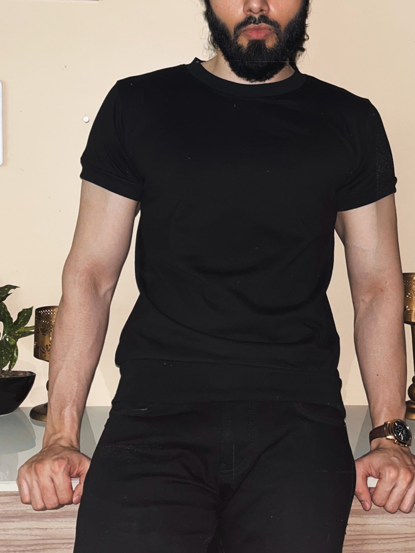 Arrigo Crewneck T-Shirt | Black