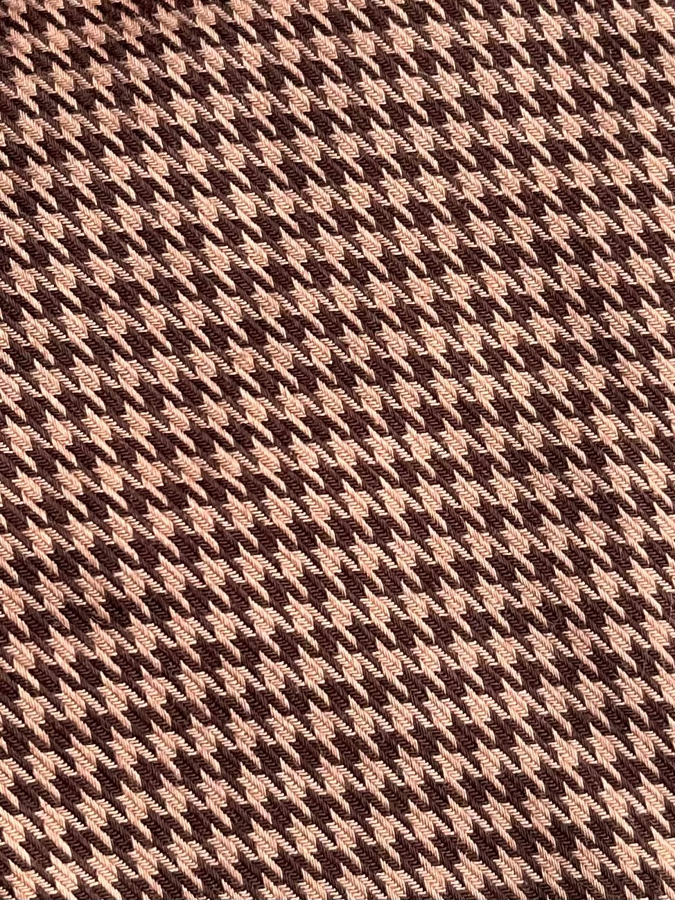 Classic Fit Houndstooth Check Shirt | Golden Wheat / Brown