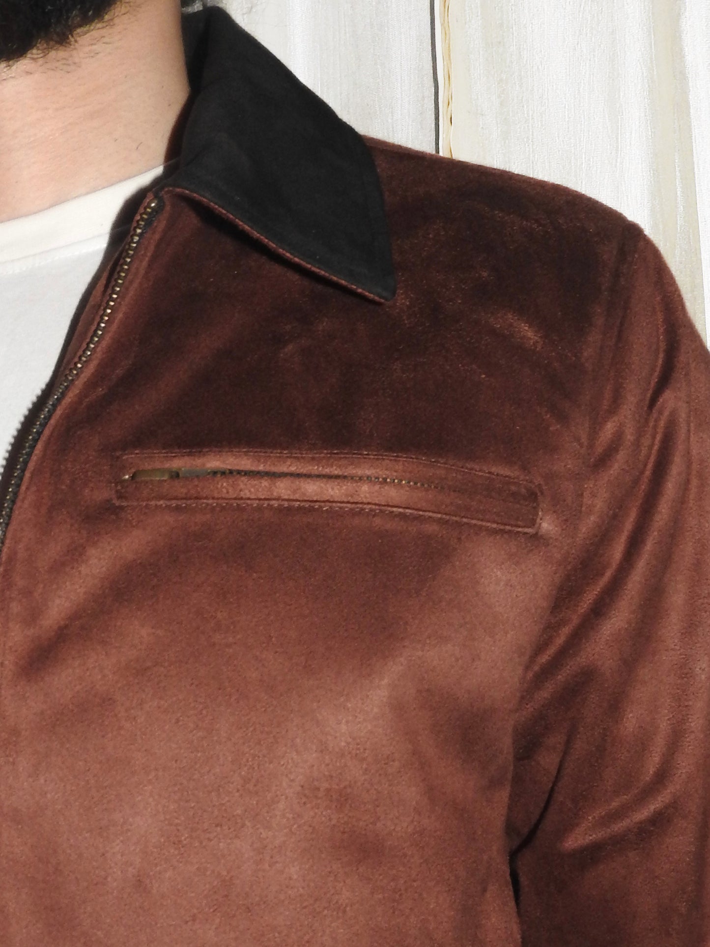 Faux Suede Work Jacket | Brown