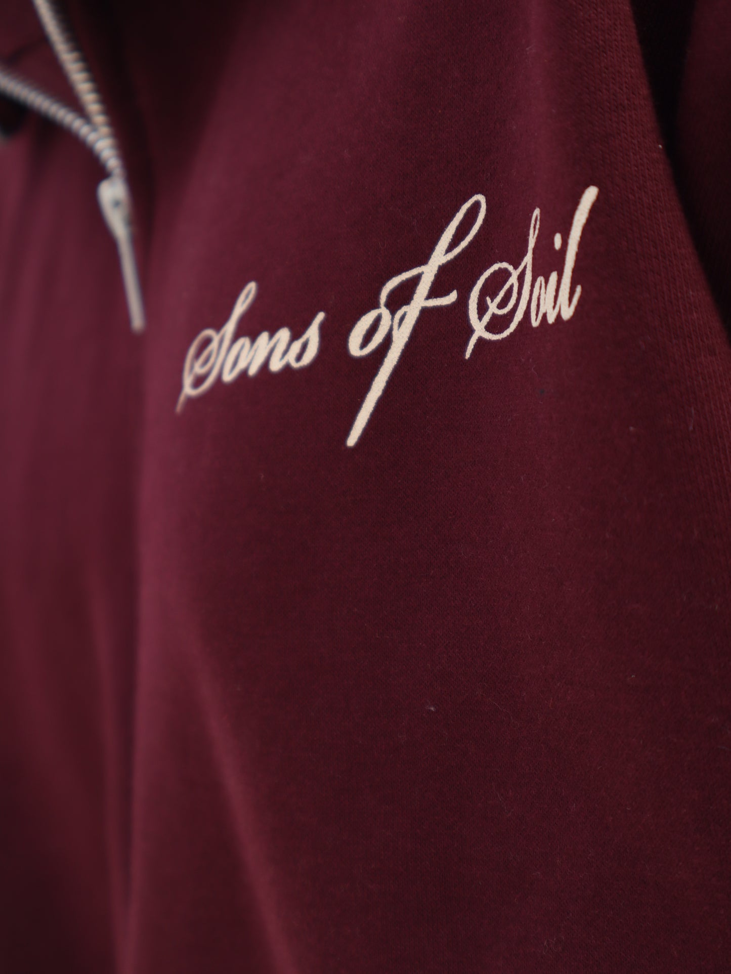 Oversized Half Zip Sweatshirt- Wine