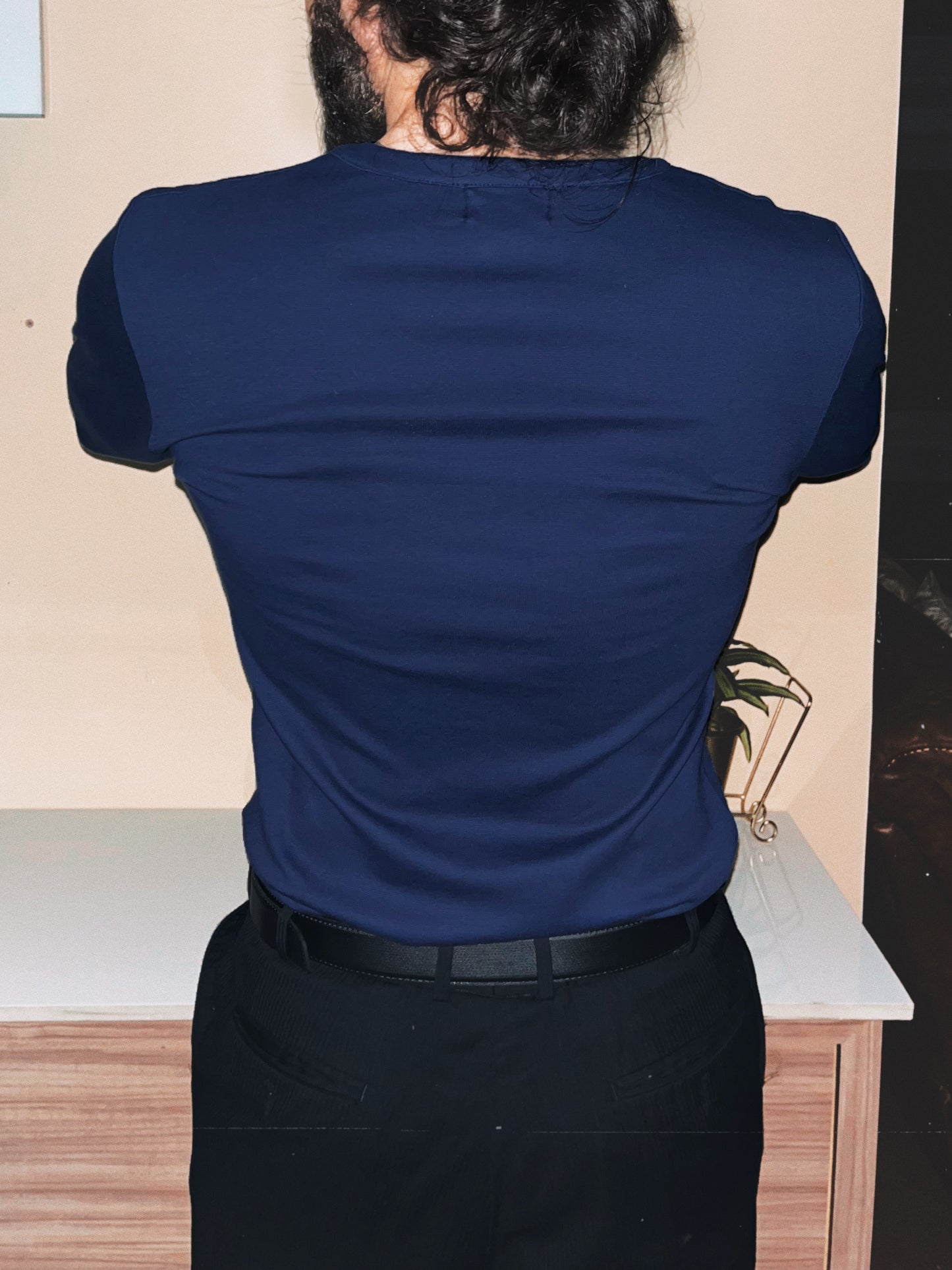 Soldado Ribbed Henley | Navy Blue