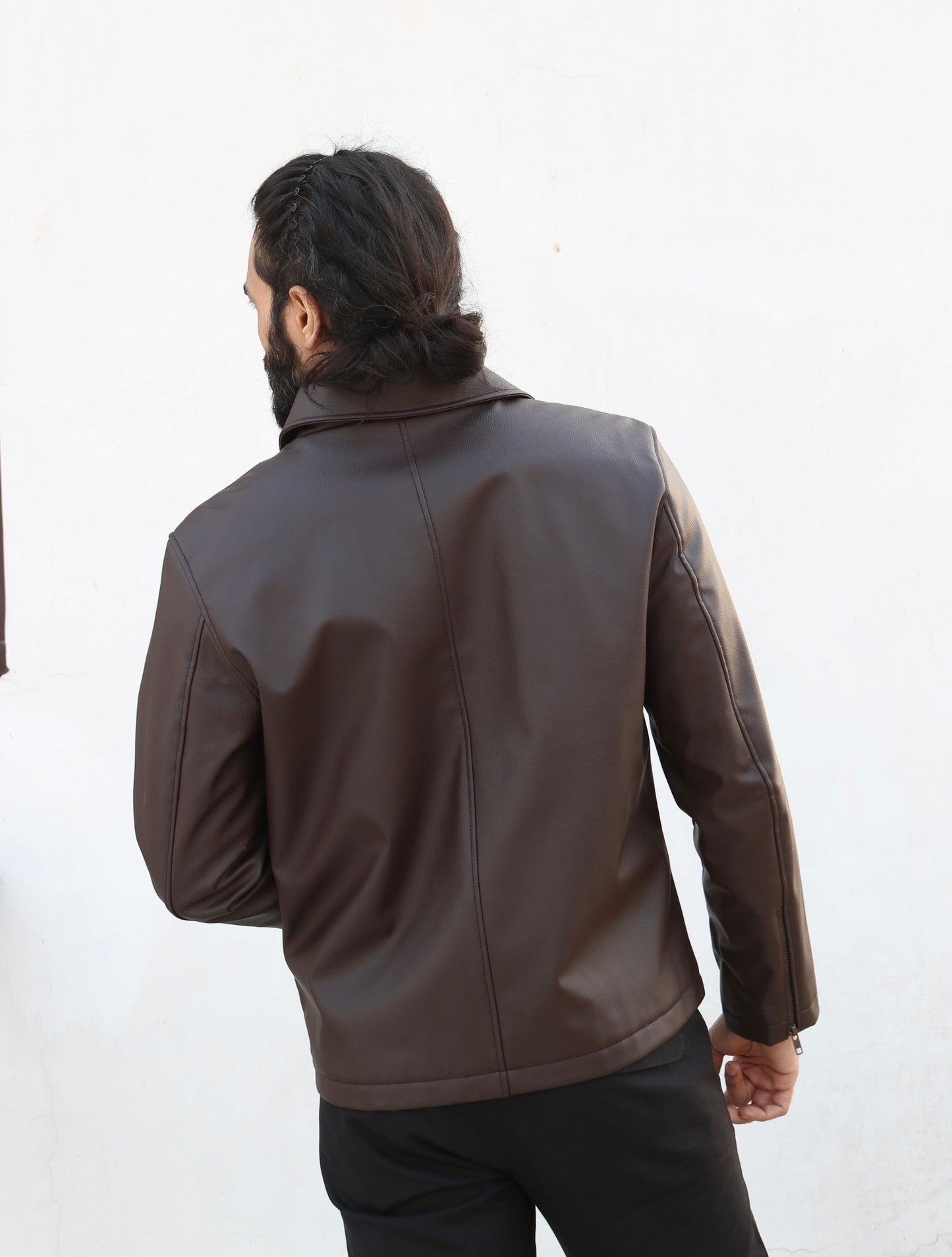 Heavyweight Faux Leather Jacket