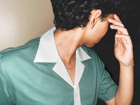 Sea Green Cuban Collar Shirt