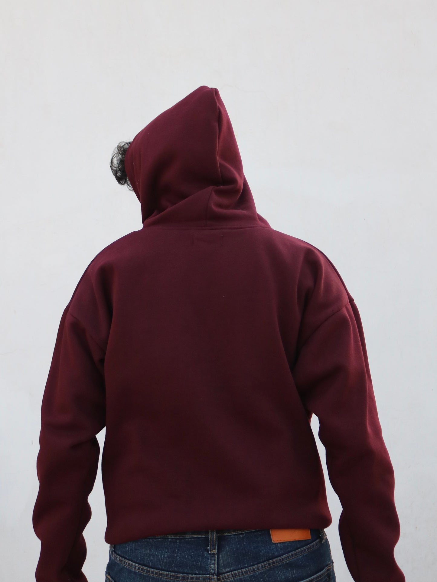 Oversized Wine Hooded Sweatshirt