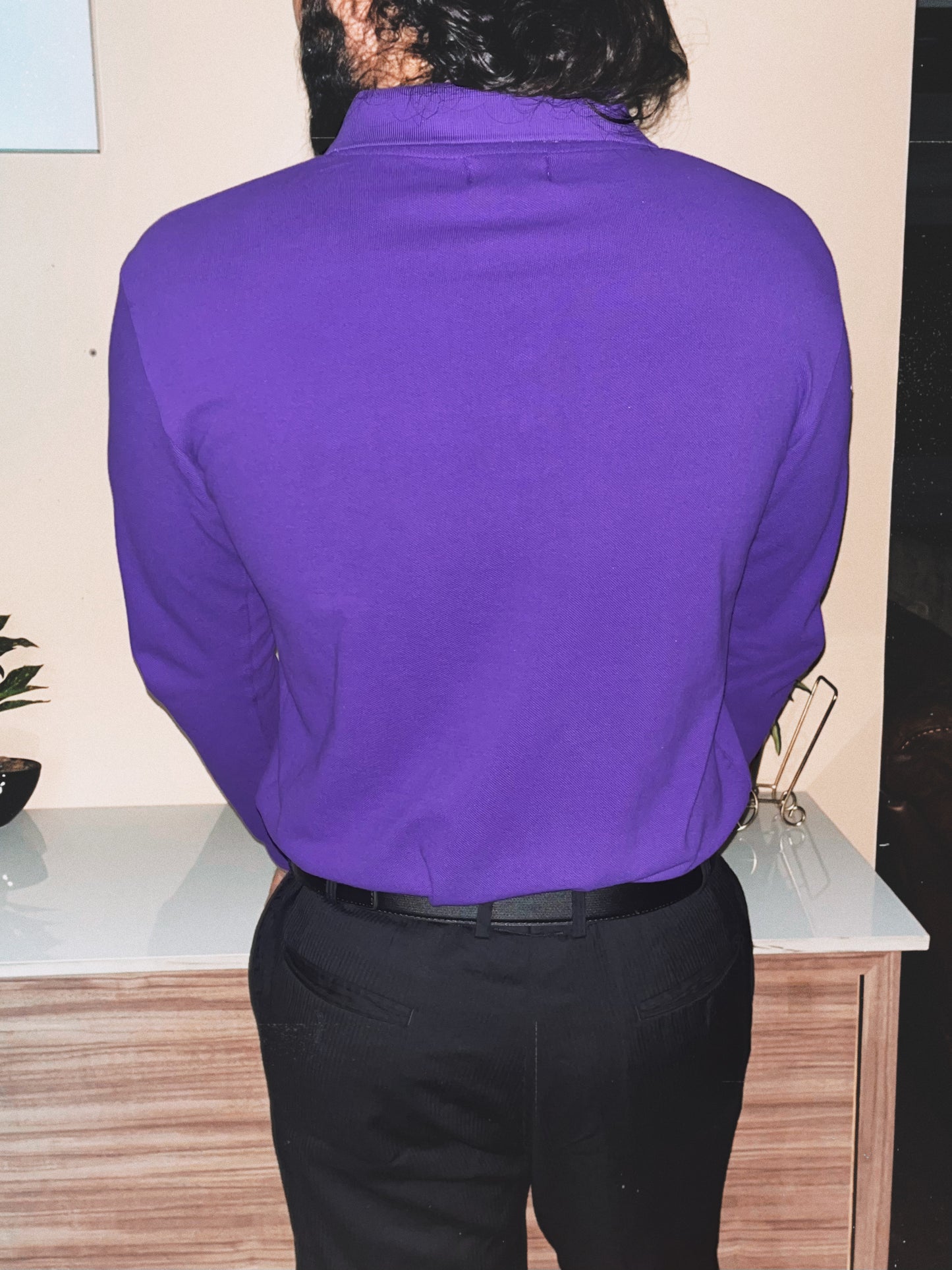 Pique Knit Polo | Purple