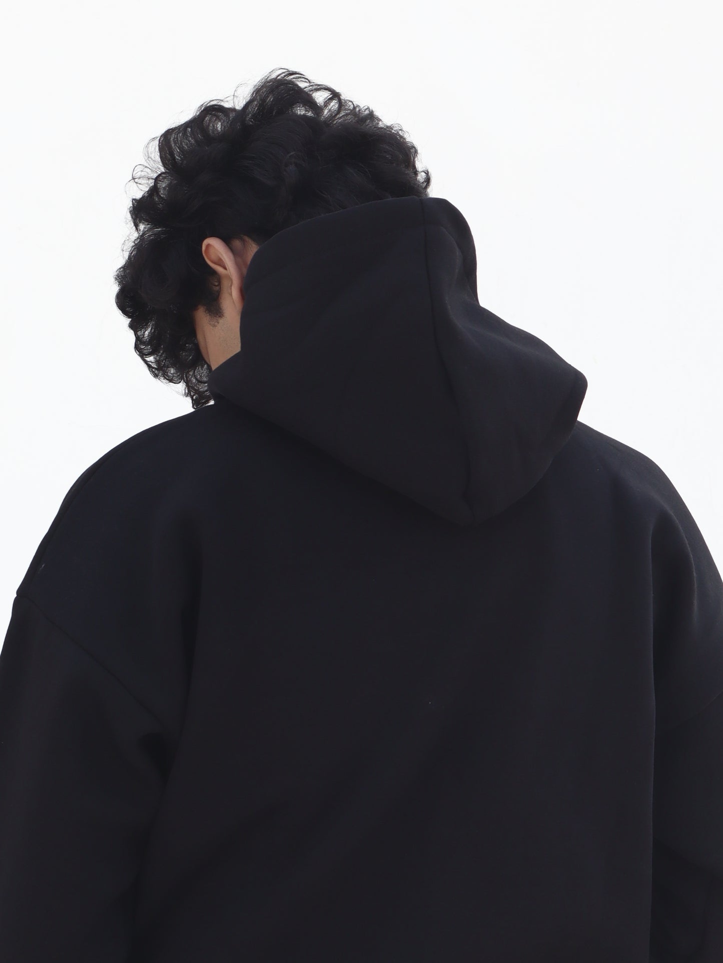 Oversized Black Hooded Sweatshirt