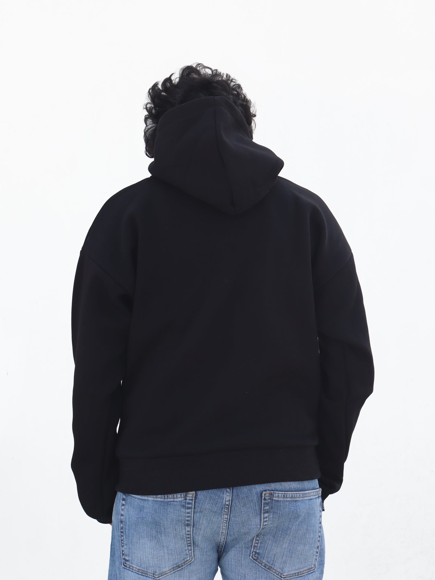 Oversized Black Hooded Sweatshirt