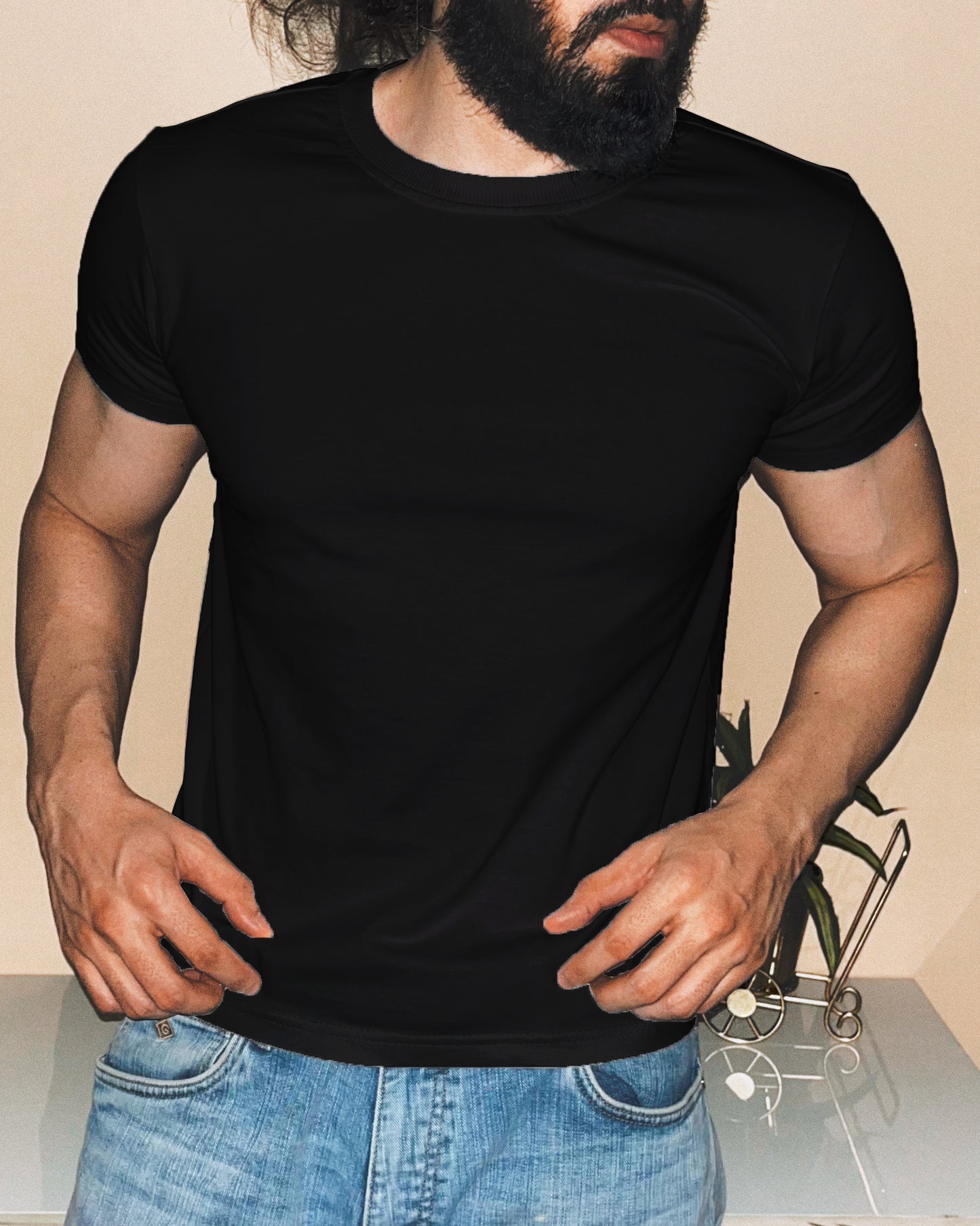 Brawler Compact Crewneck | Black