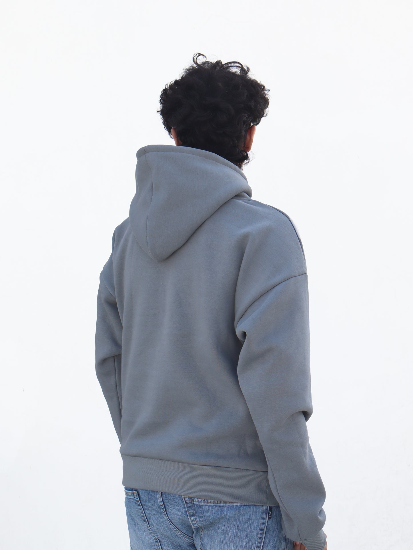 Oversized Grey Hooded Sweatshirt