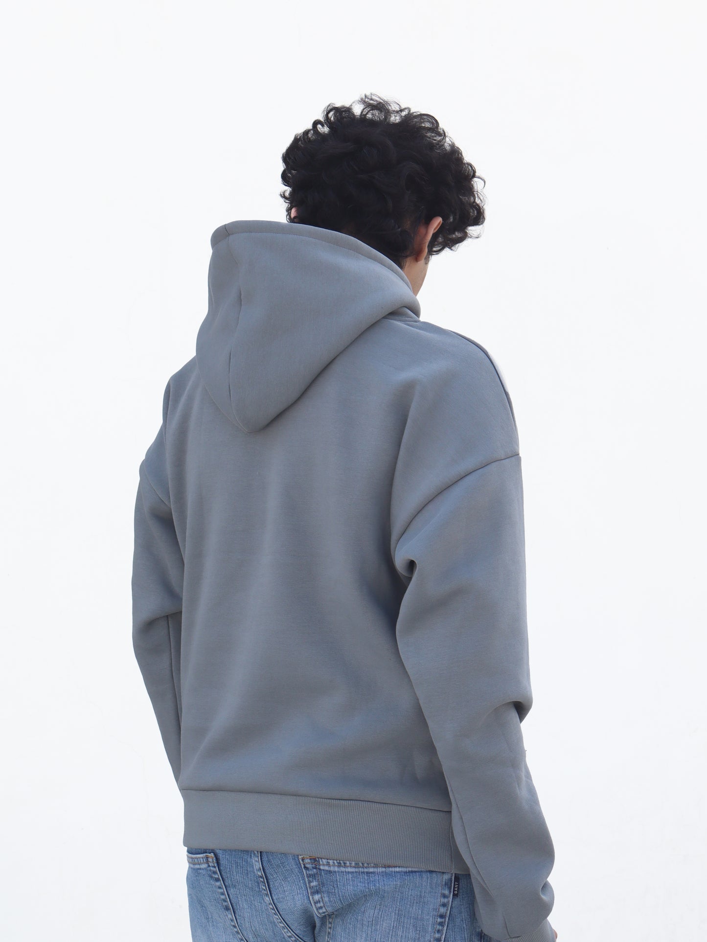 Oversized Grey Hooded Sweatshirt