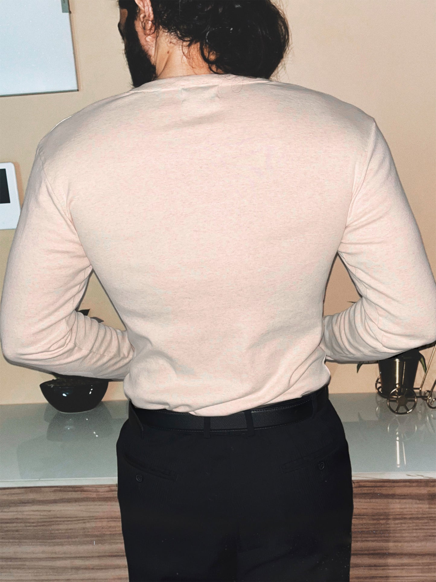 Soldado Ribbed Henley | Oatmeal Melange