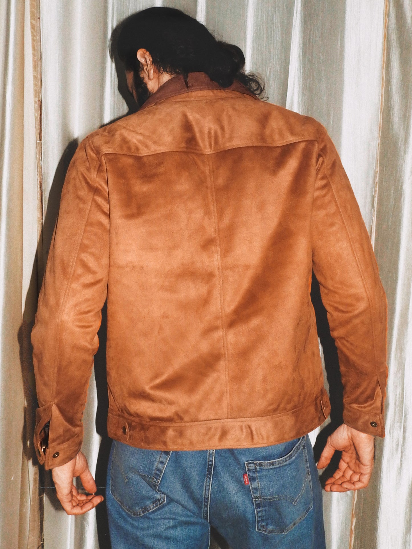 Faux Suede Work Jacket | Tan